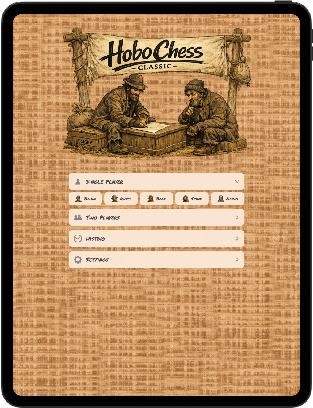 Hobo Chess Classic on iPad