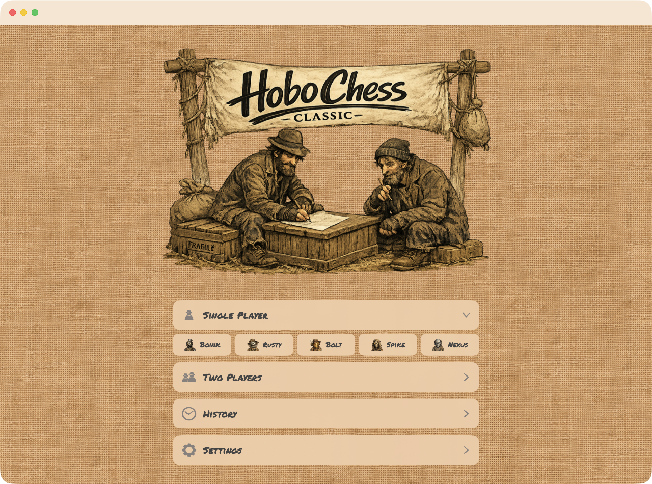 Hobo Chess Classic on Mac